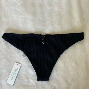 Beach Bunny Black Lola waffle skimpy bikini bottom